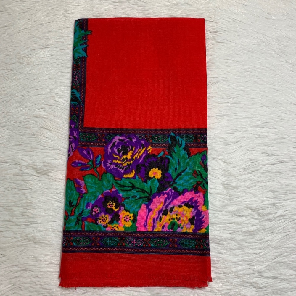 Vintage Challis By Berkshire Floral Scarf